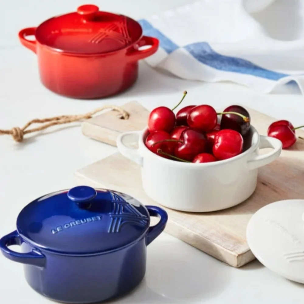 Le Creuset Mini Indigo Blue Cocotte Duo